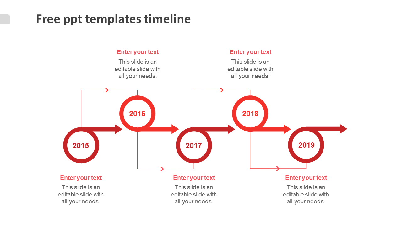 Free - Editable Free PPT Templates Timeline In Circle Model